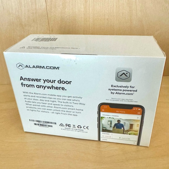 NWT - Alarm.com Skybell Slim Line 2 Doorbell Camera - Picture 2 of 3